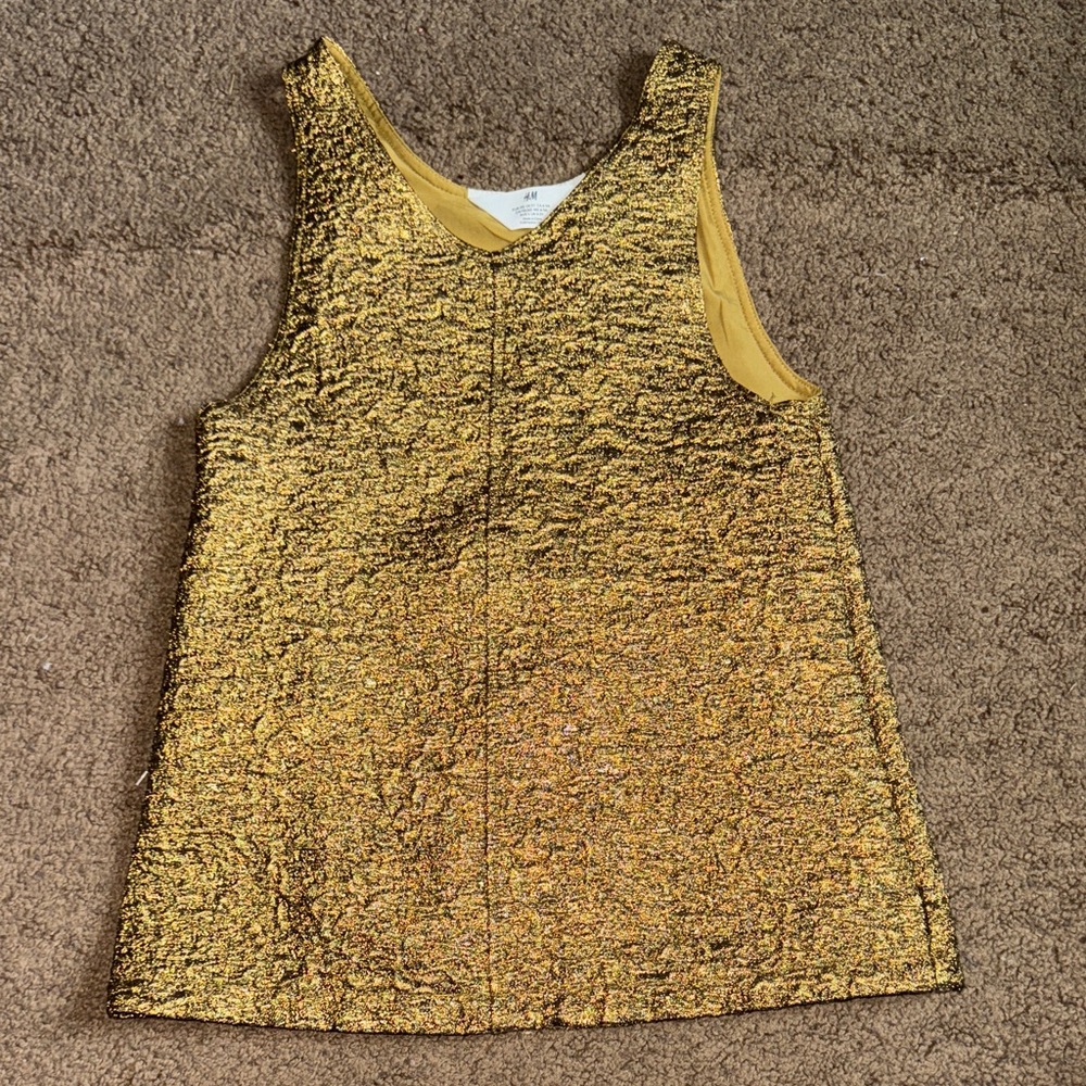 Gold Girl’s Textured Sleeveless dress